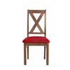 Juego de Comedor Latam Home Sevilla Segovia 2 Sillas + 2 Bancas Cuero Kentucky Rojo