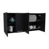 Mueble Superior de Cocina Tuhome Bazagli 4 Puertas Wengue