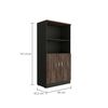 Biblioteca TuHome Home Office 2 Puertas Negro Soft Coñac