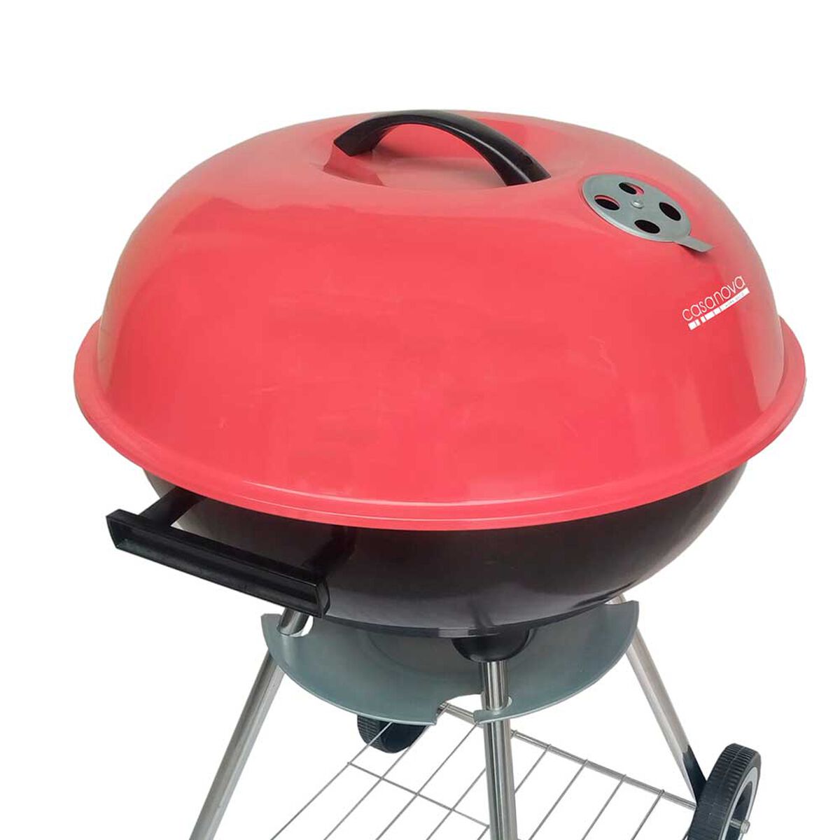 Parrilla a Carb&oacute;n Redonda con Tapa Casanova Rojo