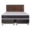 Box Spring CIC Base Dividida 2 Plazas New Ortopedic + Respaldo Baker