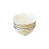 Set Bowls Doral Flor 4 Piezas Amarillo