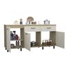 Mueble de Cocina Inferior TuHome Gante 2 Puertas 2 Cajones Rovere Niebla