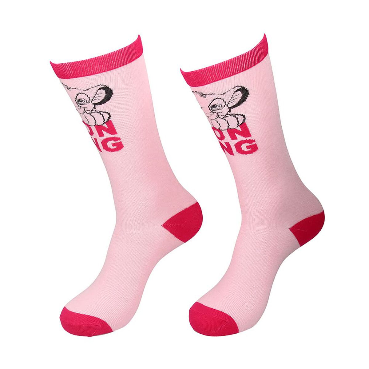 Pack 2 Calcetines Rey León Animal Print Pink Mujer Disney
