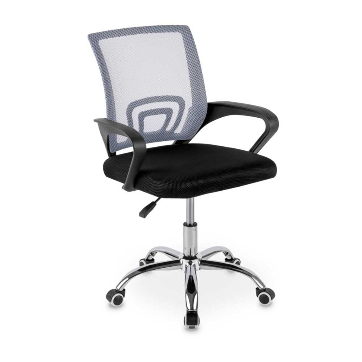 Combo Oficina Escritorio Blanco + Silla New York Negra y Gris Arthome