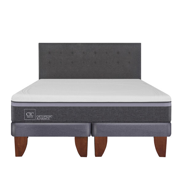 Cama Europea CIC King Ortopedic Advance + Respaldo Eufrates