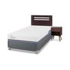 Cama Americana CIC 1,5 Plazas Excellence Plus + Respaldo + 1 Velador Munich