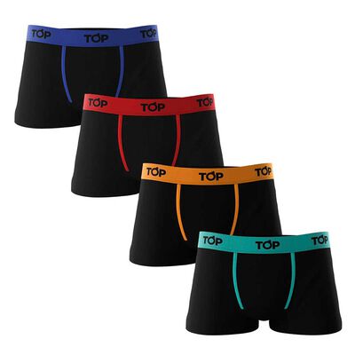 Pack 4 Bóxer Corto Hombre Top