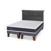 Cama Europea CIC Base Dividida 2 Plazas Ortopedic + Respaldo Torino
