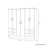 Clóset CIC Maipo Blanco 6 Puertas 4 Cajones