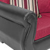 Juego de Living Innovamuebles Azucena Sofá 3 Cuerpos + Dos Sillones 1 Cuerpo Burdeo 