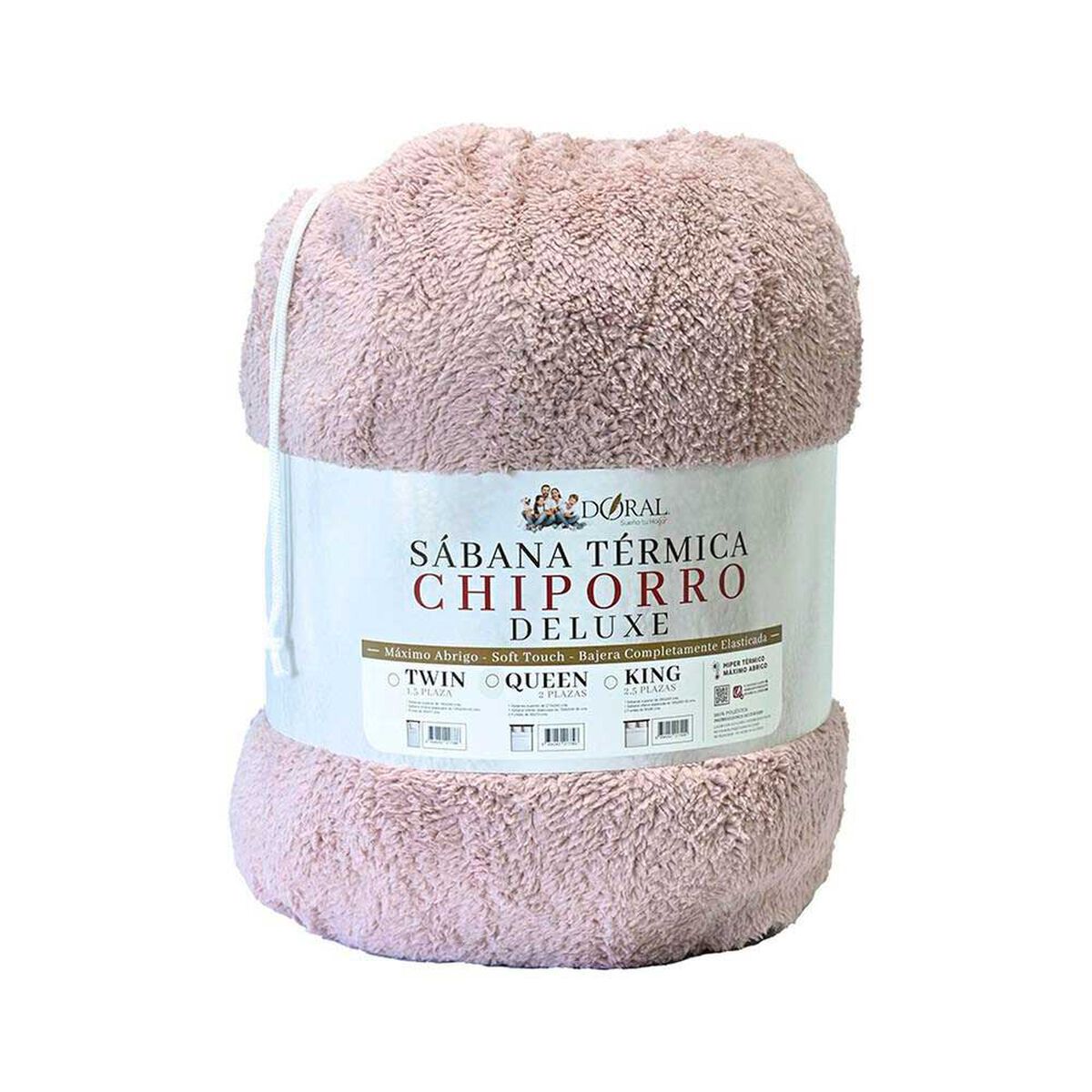 Juego de S&aacute;banas Chiporro Doral King Senses Rosa