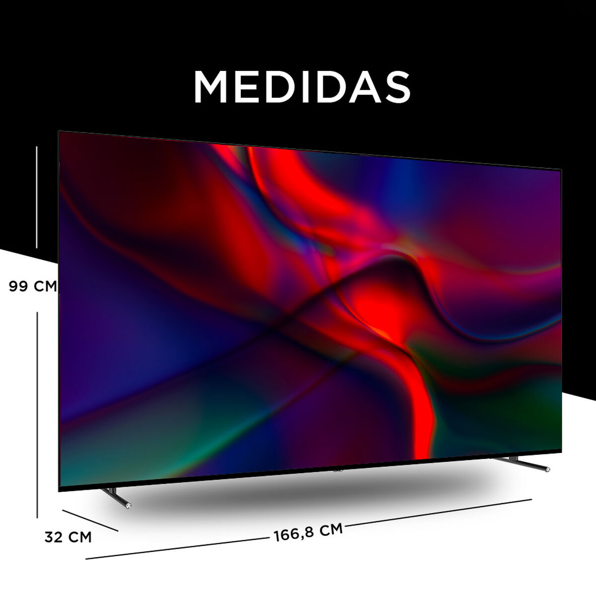 Smart TV LED 75" Caixun 4K Google TV C75VHUG