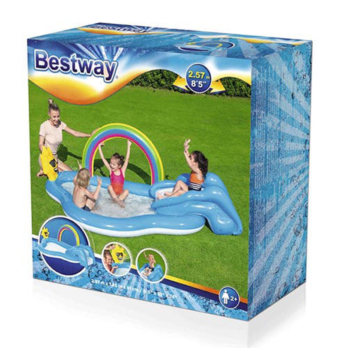 Centro de Juegos de Piscina Bestway Rainbow 170 Litros