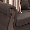 Juego de Living Innovamuebles New Bugambilia Sofá 3 Cuerpos + Dos Sillones 1 Cuerpo Chocolate
