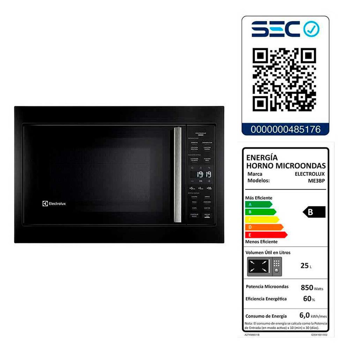 Microondas Electrolux ME3BP 32 lts.
