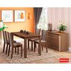 Juego de Comedor Vekkahome Pia Leone 4 Sillas Caf&eacute;