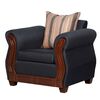 Juego de Living Ruzam Mobel Atenas Sofá 3 Cuerpos + Dos Sillones 1 Cuerpo Lino Marengo