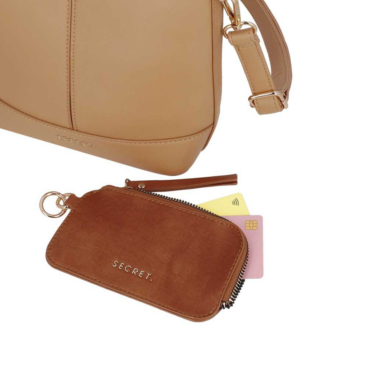 Cartera Bandolera Secret Malaga SC7 Mini Caf&eacute;