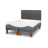 Cama Europea CIC Base Dividida King Alaska + Respaldo