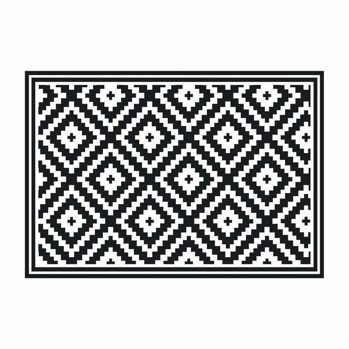 Alfombra Davanti Rombos Black 70 x140 Rombos Black