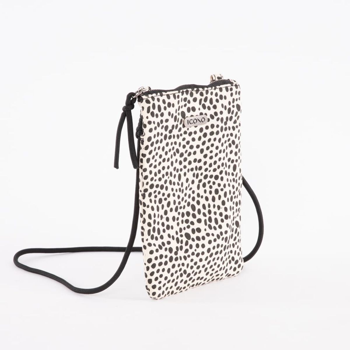 Cartera Porta Celular Animal Print Beige Eco Cuero Mujer Icono