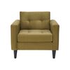 Sillón Bodevir Retro Felpa 1 Cuerpo Verde Musgo