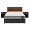 Cama Americana Flex 2 Plazas Star + Respaldo + 2 Veladores Asturias