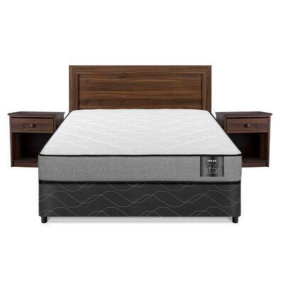 Imagen 2 del producto Cama Americana Flex 2 Plazas Star + Respaldo + 2 Veladores Asturias