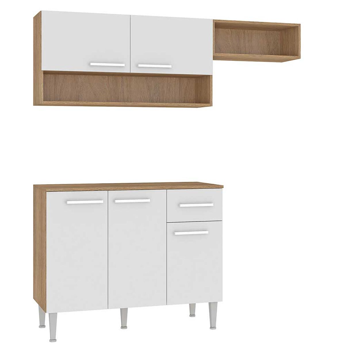 Mueble de Cocina Vekkahome Madri 9 Puertas Café
