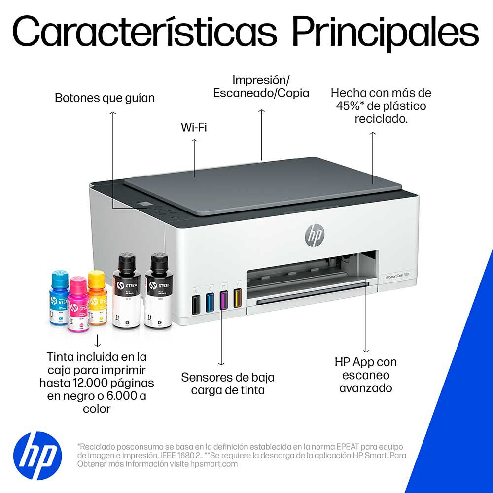 HP Smart Tank 580 Blanco, foto 6