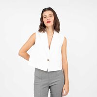 Blazer Gillette Mujer Fiorucci Blanco, Burdeo