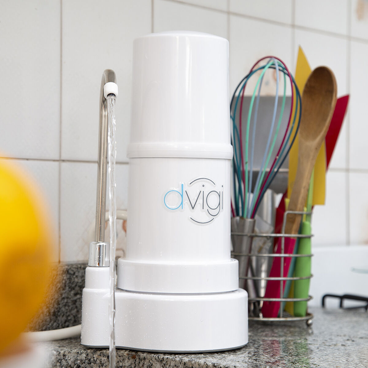 Purificador de Agua Dvigi Filtro Sobre Cubierta Blanco