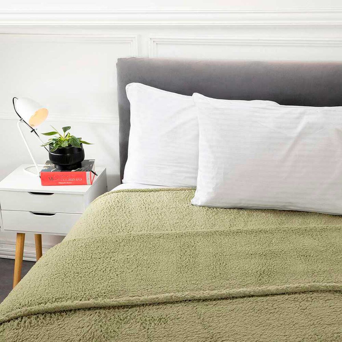 Frazada Sherpa Color Casanova 1.5 Plazas