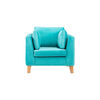 Juego de Living Barra Design Estocolmo Sofá 3 Cuerpos + Dos Sillones 1 Cuerpo Turquesa