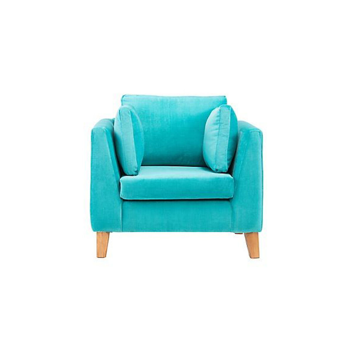 Juego de Living Barra Design Estocolmo Sofá 3 Cuerpos + Dos Sillones 1 Cuerpo Turquesa