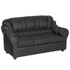 Juego de Living Muebles M&E Natoga Sofá 3 Cuerpos + Dos Sillones 1 Cuerpo Negro