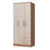 Closet Vekkahome Americano 3 Puertas 2 Cajones Beige