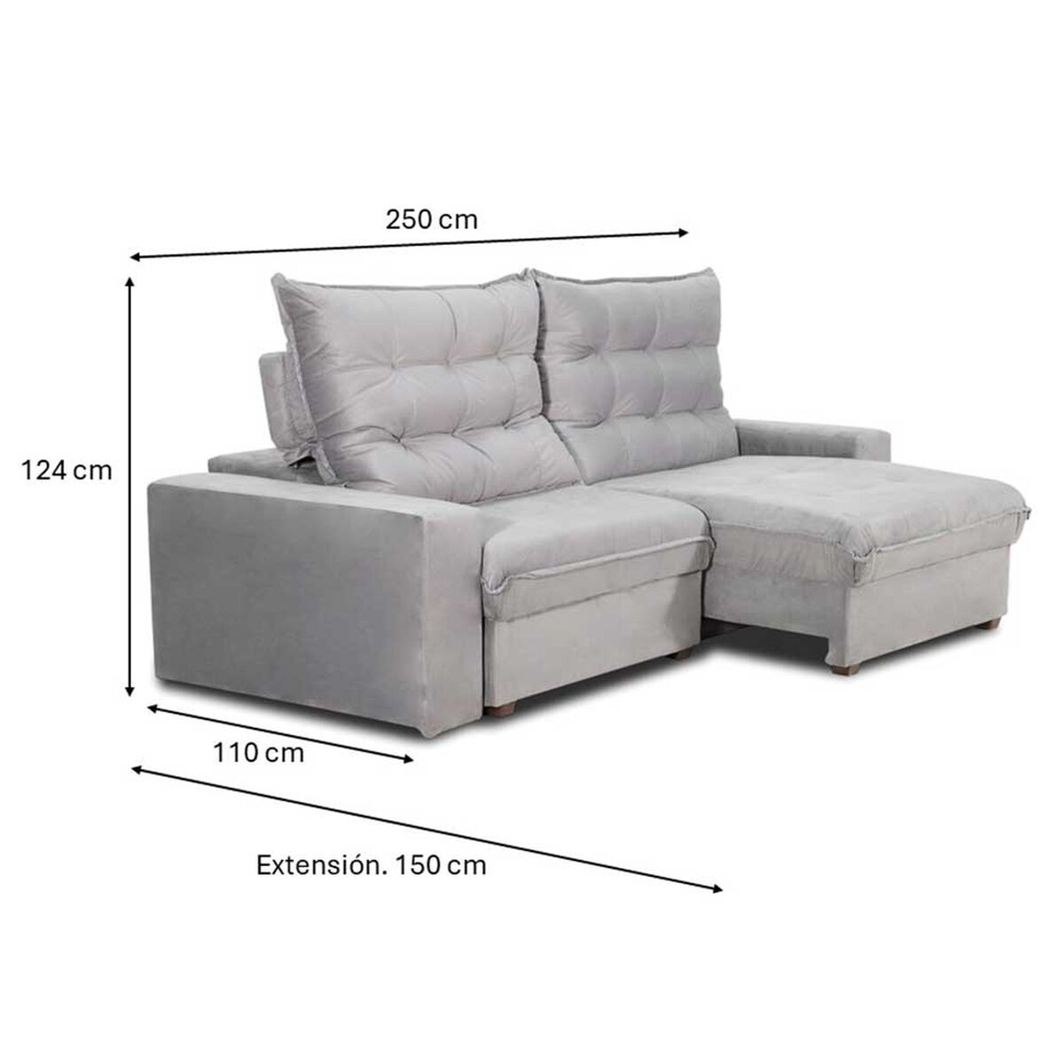Sofá Reclinable Innovamuebles Magestic 2 Cuerpos Chocolate
