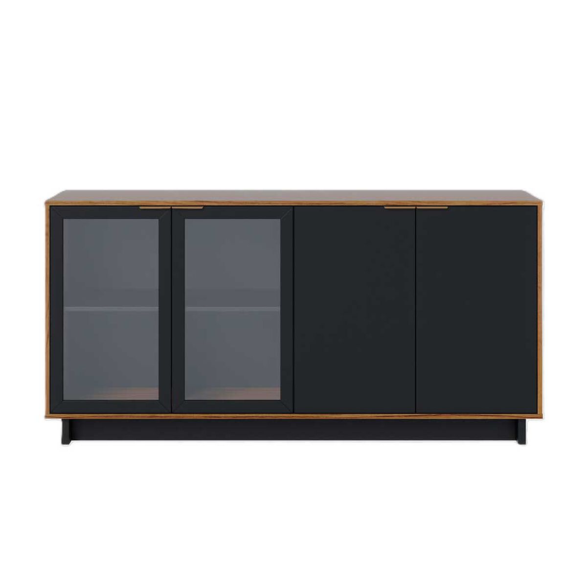 Buffet Onessta Vittoria 4 Puertas Café y Negro