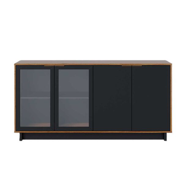 Buffet Onessta Vittoria 4 Puertas Café y Negro