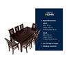 Juego de Comedor Muebles Hema Roma 6 Sillas 2 Sitiales Chocolate