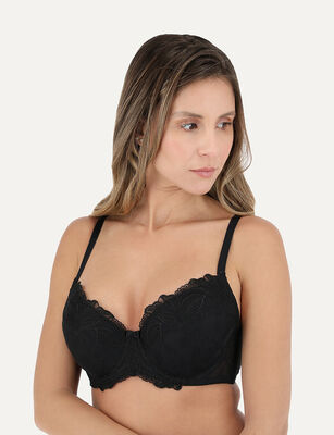 Imagen 1 del producto Sostén Mujer Flores Negro, Beige