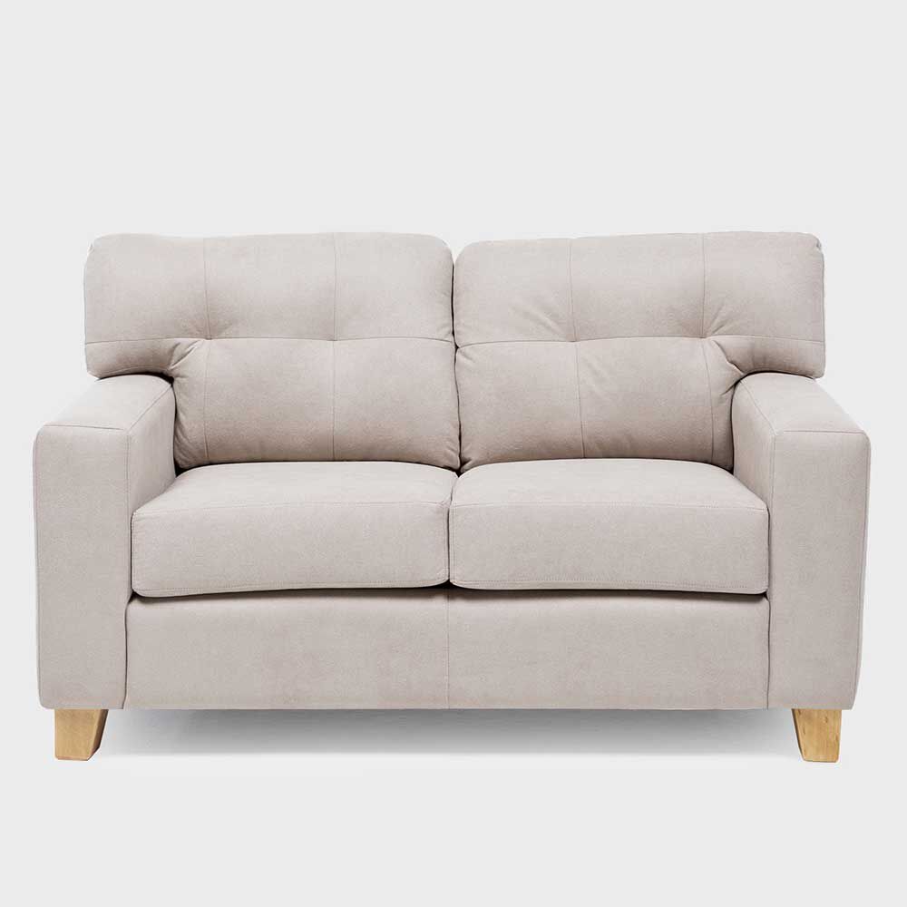 Sofá Almore Niza Tela 2 Cuerpos Beige