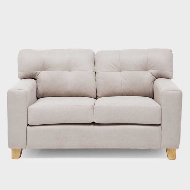 Sofá Almore Niza Tela 2 Cuerpos Beige