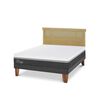 Cama Europea CIC King Ortopedic Advance + Respaldo Dublin Mostaza