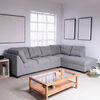 Seccional Derecho Muebles MPR Edimburgo 5 Cuerpos Gris Medio
