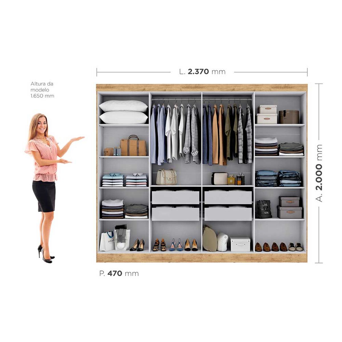 Closet 8P 4C Paris Gris