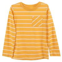 Polera Manga Larga de Algodón Niño Chess Mostaza, Royal