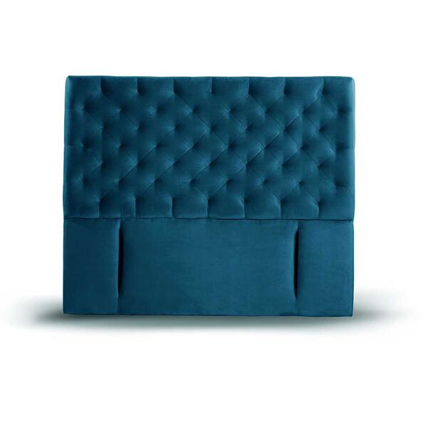 Respaldo Latam Home King Brescia Tela Velvet Azul
